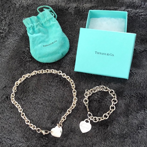 Tiffany Co Heart Charm Bracelet And 